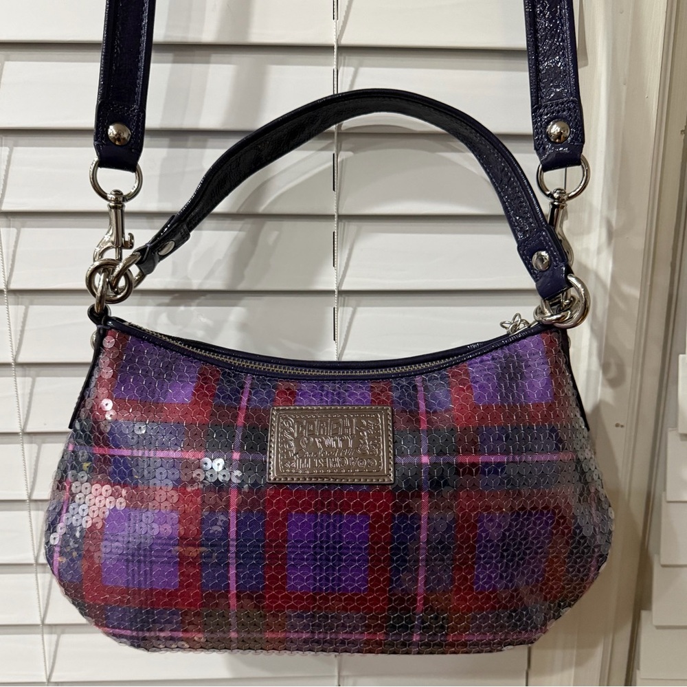 Coach Poppy Tartan Groovy Shoulder Bag! So Cute & Dainty! Definitely Must Buy ๐ - Picture 4 of 11